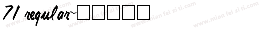 71 regular字体转换